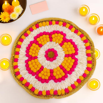 Diwali Decor Items, Rangoli Mats for Floor Pooja, Diwali Decoration for Home ( RANG204 )