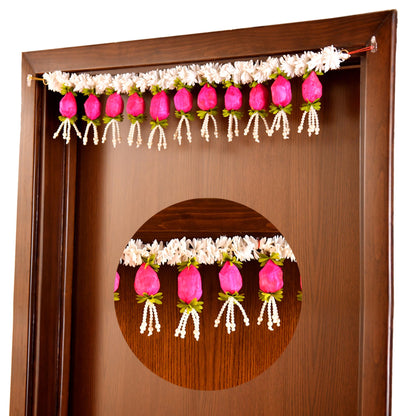Toran for Main Door Entrance, Diwali Decor Items, Lotus Buds for Decoration Toranam for Diwali Decoration  ( TORAN196 )