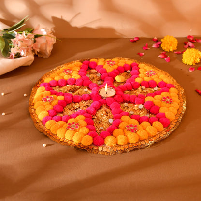 Rangoli Mats for Floor Pooja Decoration Items, Diwali Decoration for Home ( RANG205 )