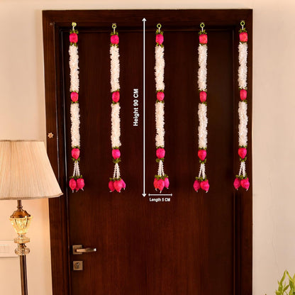 Lotus Buds Mogra Flowers Hanging Strings Latkan for Home Decoration ( LTKN151-5 )