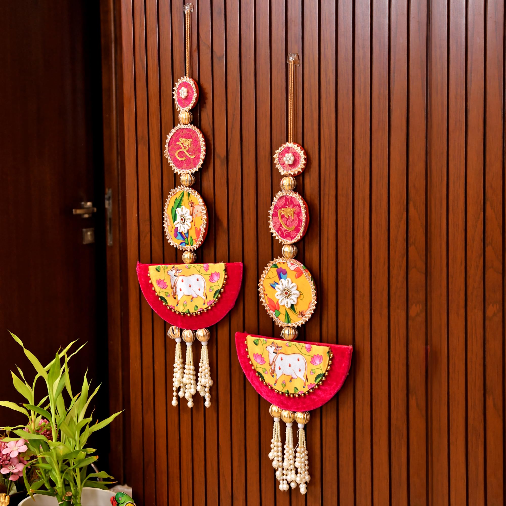 Shubh Labh for Door Entrance Latkan Wall & Door Hanging Decoration Items ( LTKN155-1SET )