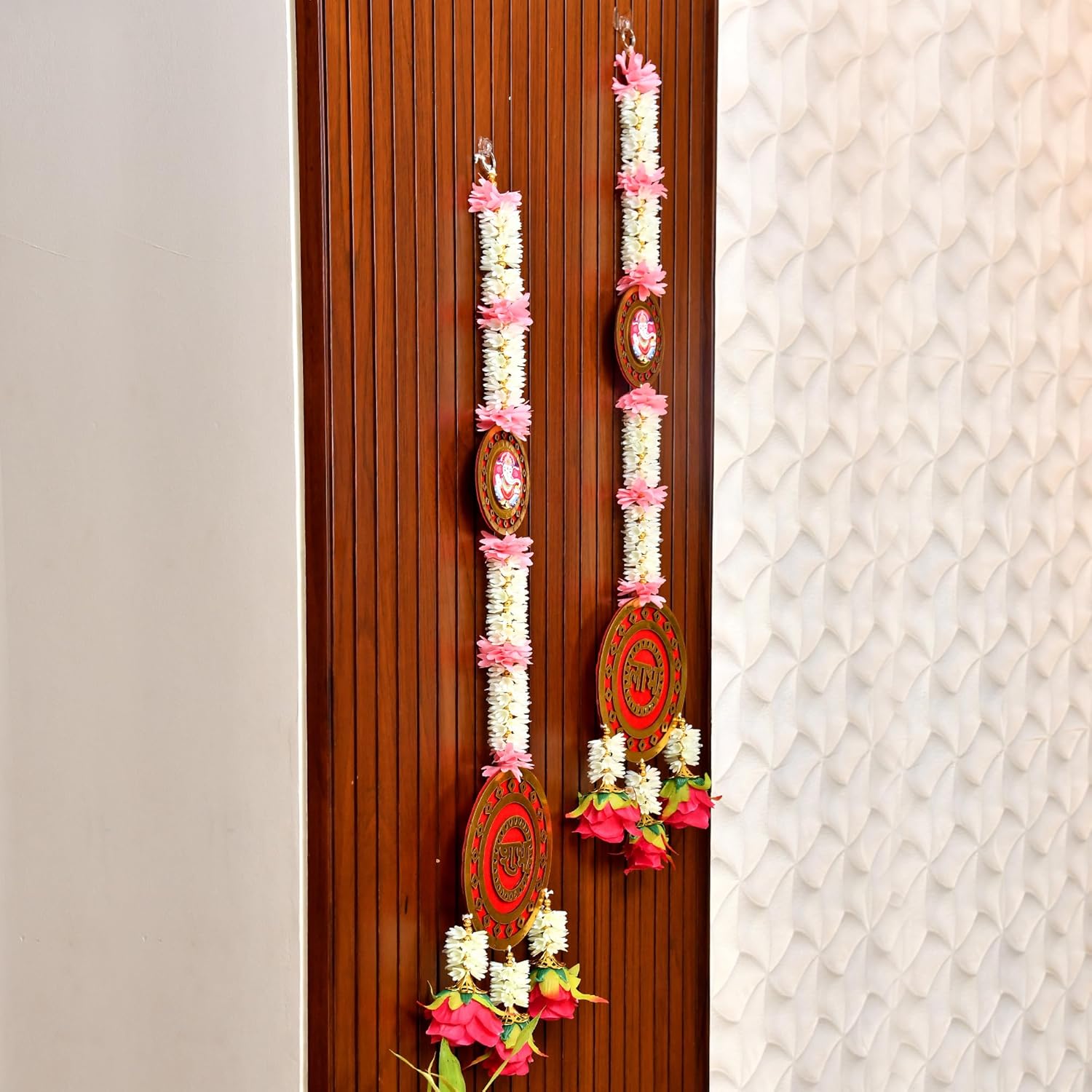 Shubh Labh Ganesha Wall Hanging Latkan Toran for Wall Door Home Decor Items (LTKN139-1SET)