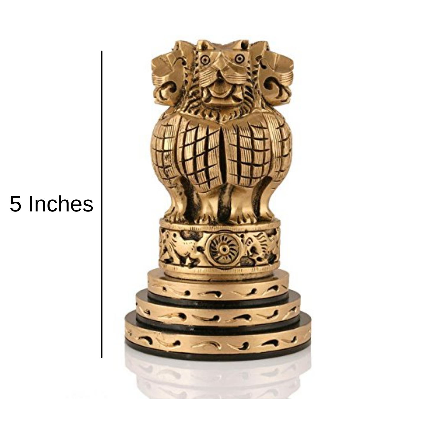 Wooden Ashoka Stambh Office Decor Showpiece Dfws120-L