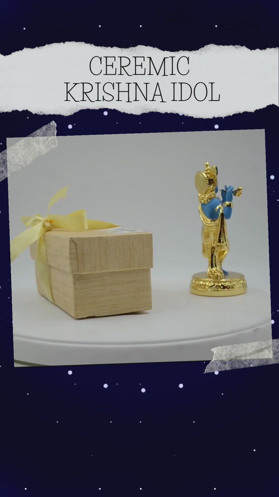 Ceramic Lord Krishna Idol Kmas111