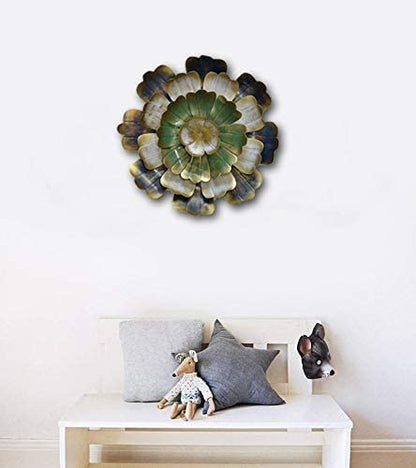 Metal Wall Art of Sun Flower Mounted Hanging Showpiece