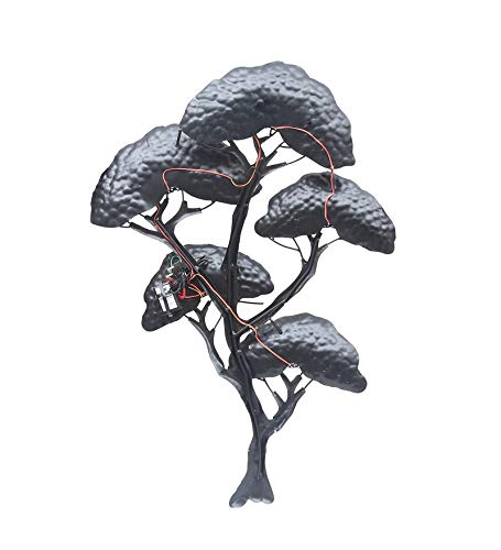Metal 3D Japanese Tree With LED Light Mounted Wall Hanging Showpiece 