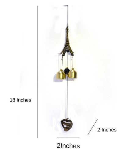 Metal Eiffel Tower Wind Chimes Hanging