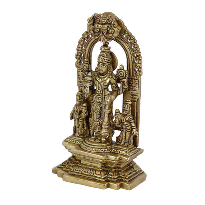 Lord Vishnu Standing Sculpture Brass Statue Holding Mace (Gada) Vbs108