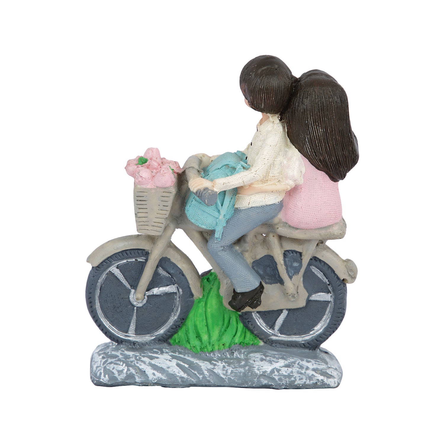 Couple on Cycle Resin Showpiece CPLMAS123