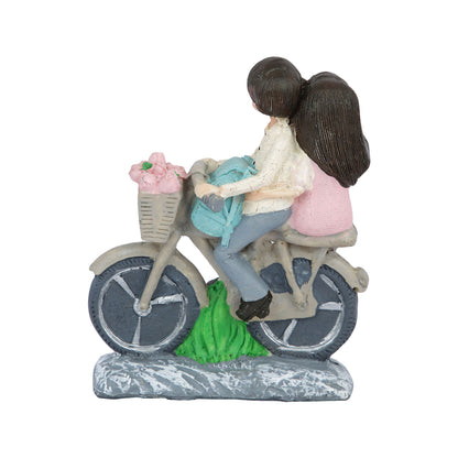 Couple on Cycle Resin Showpiece CPLMAS123