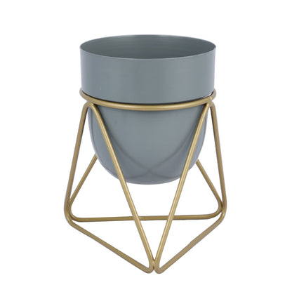 Metal Flower Planter Pot Vase with Stand for Home Décor DFMS466