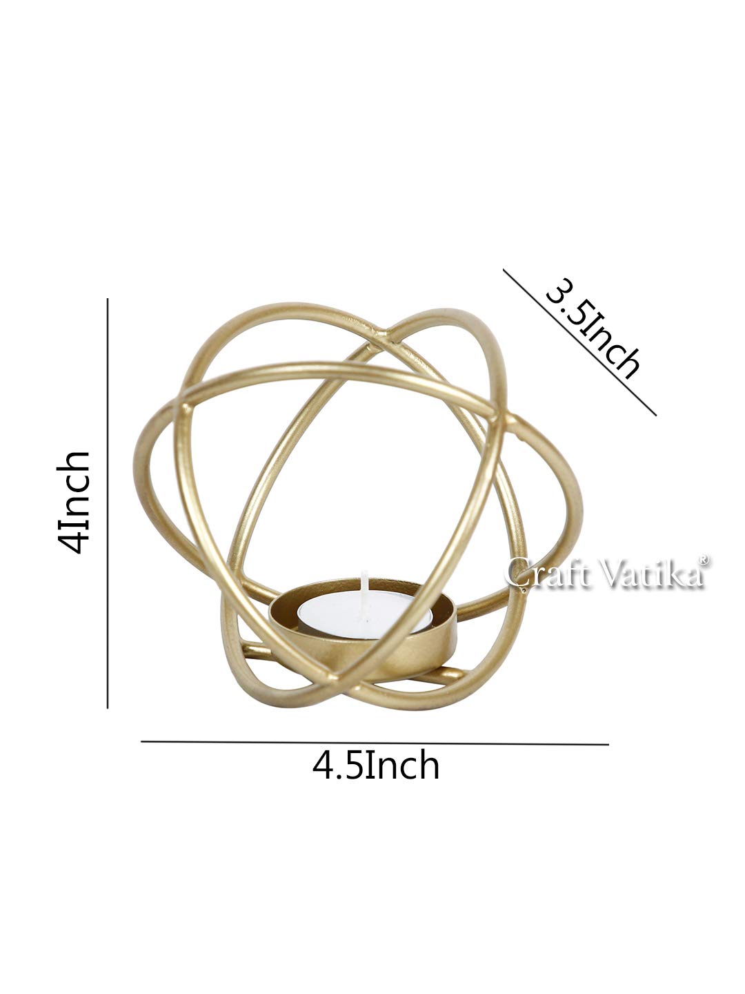 Metal Nordic Geometric Tealight Candle Holder Stand Showpiece