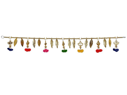 Leaf with Lamp Design Golden Bandarwal for Decoration