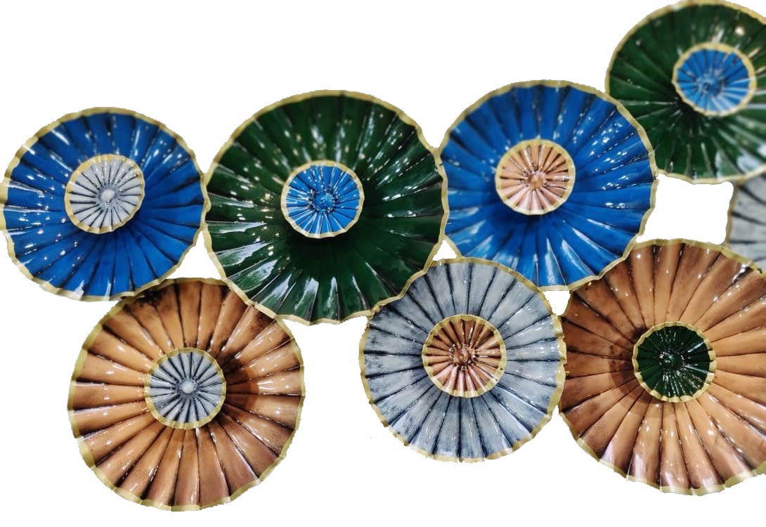 Metal 3D Abstract Flower Mounted Wall Hanging Showpiece