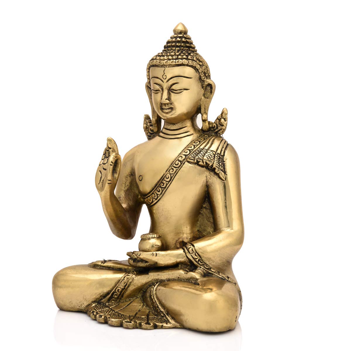 Brass Blessing Gautam Shakyamuni Buddha Idol Showpiece Bbs266