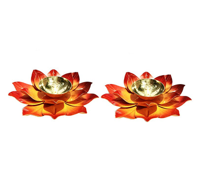 Brass Diya Deepak Oil Lamp Small Lotus Kamal Shape For Home Temple