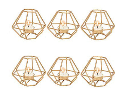 Metal Geometric Tealight Candle Holder Stand