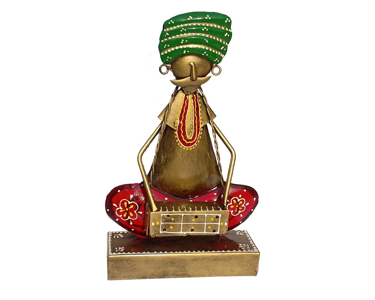 Rajasthani Musician Playing Harmonium Decorative Showpiece