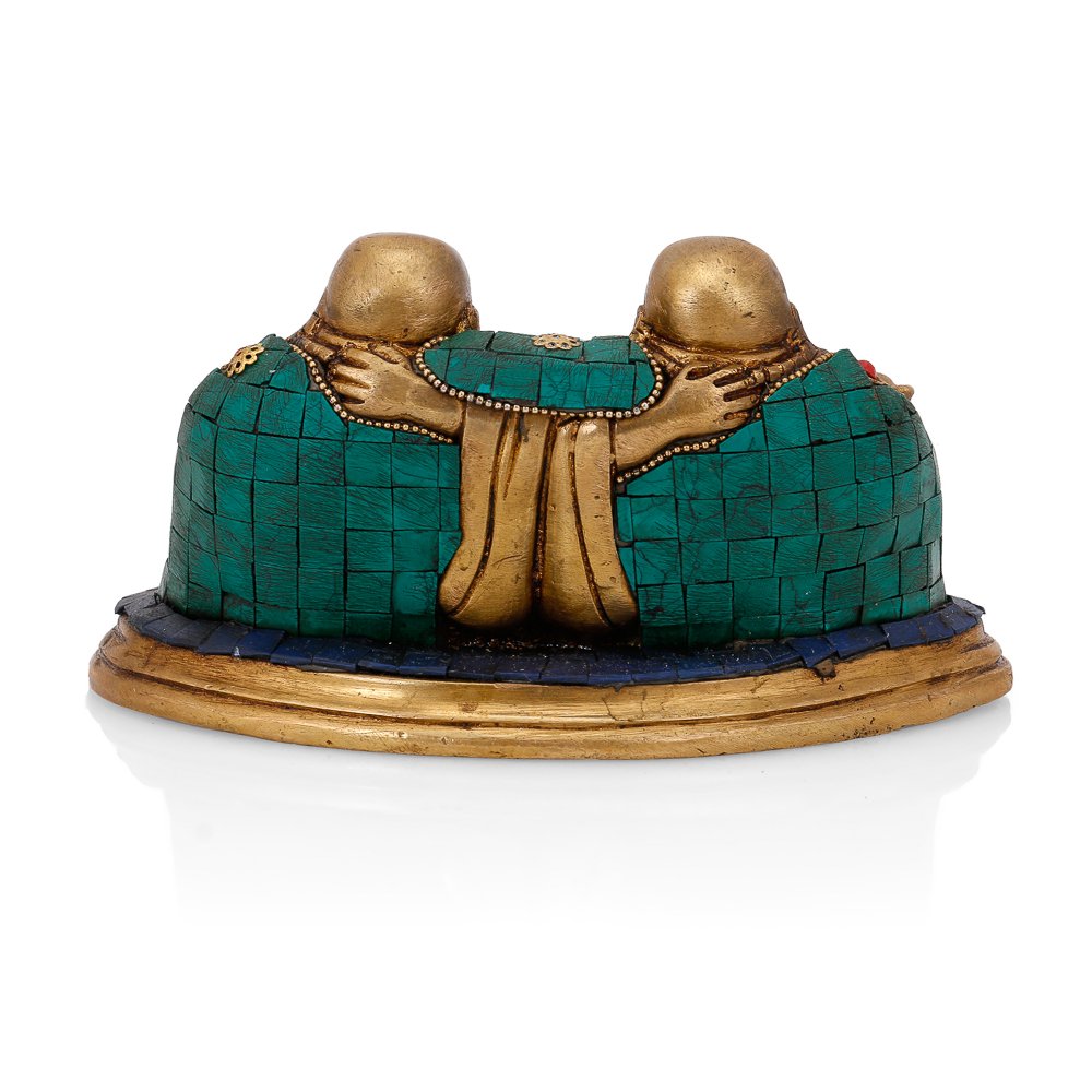 Pair Of Laughing Happy Buddha Statue Buddhism Home Decoration Gift-Bts203