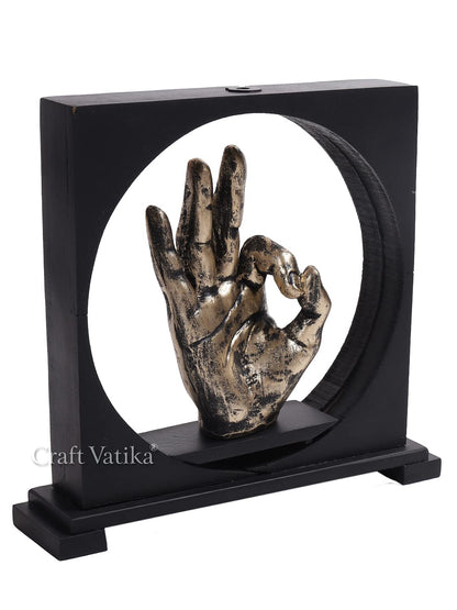 Polyresin Hand Gesture statue of Ok Sign Showpiece