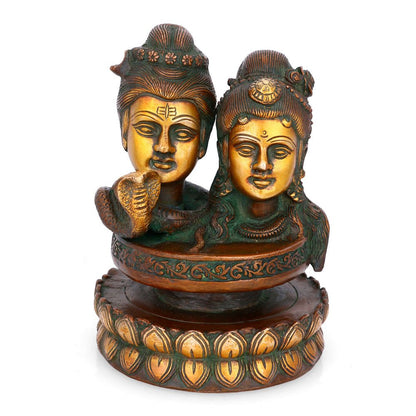 Brass Antique Finish Shiva Parvati Idol Shbs116
