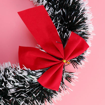 Christmas Wreath Bowknot For Door Hanging Decor