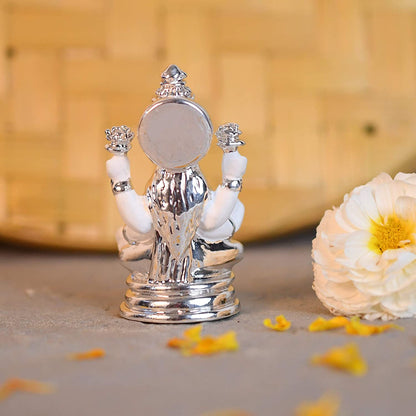 Silver Plated Goddess Lakshmi Idol Showpiece Statue Lmas107