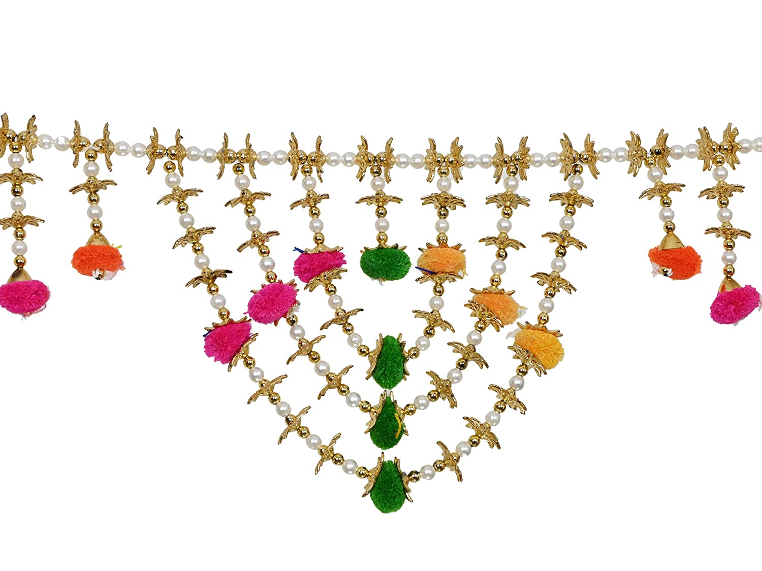 Golden Pompom Bandarwal For Door Decoration