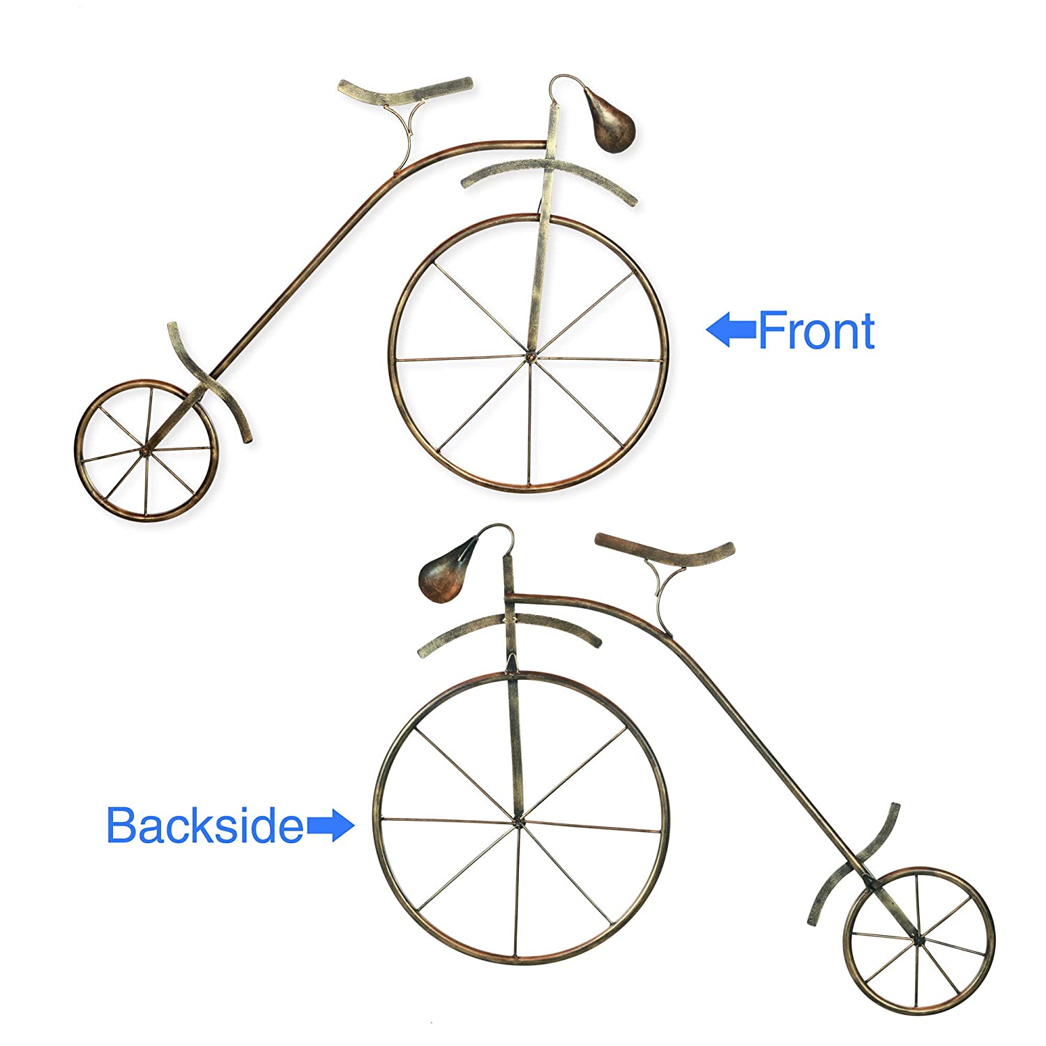 Metal Ancient Wheels Cycle Mounted Wall Hanging Showpiece Dfmw245