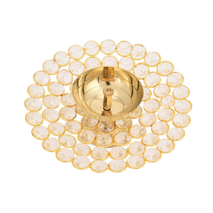 Crystal Akhand Diya Brass Oil Puja Lamp Dfbs144-Large