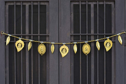 Lakshmi Ganesh & Fancy Leafs Bandarwal Door Hanging 