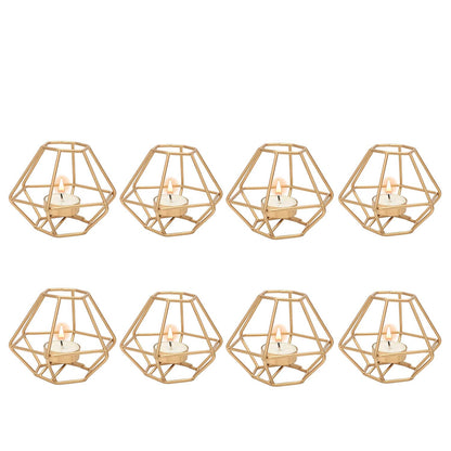 Metal Geometric Tealight Candle Holder Stand