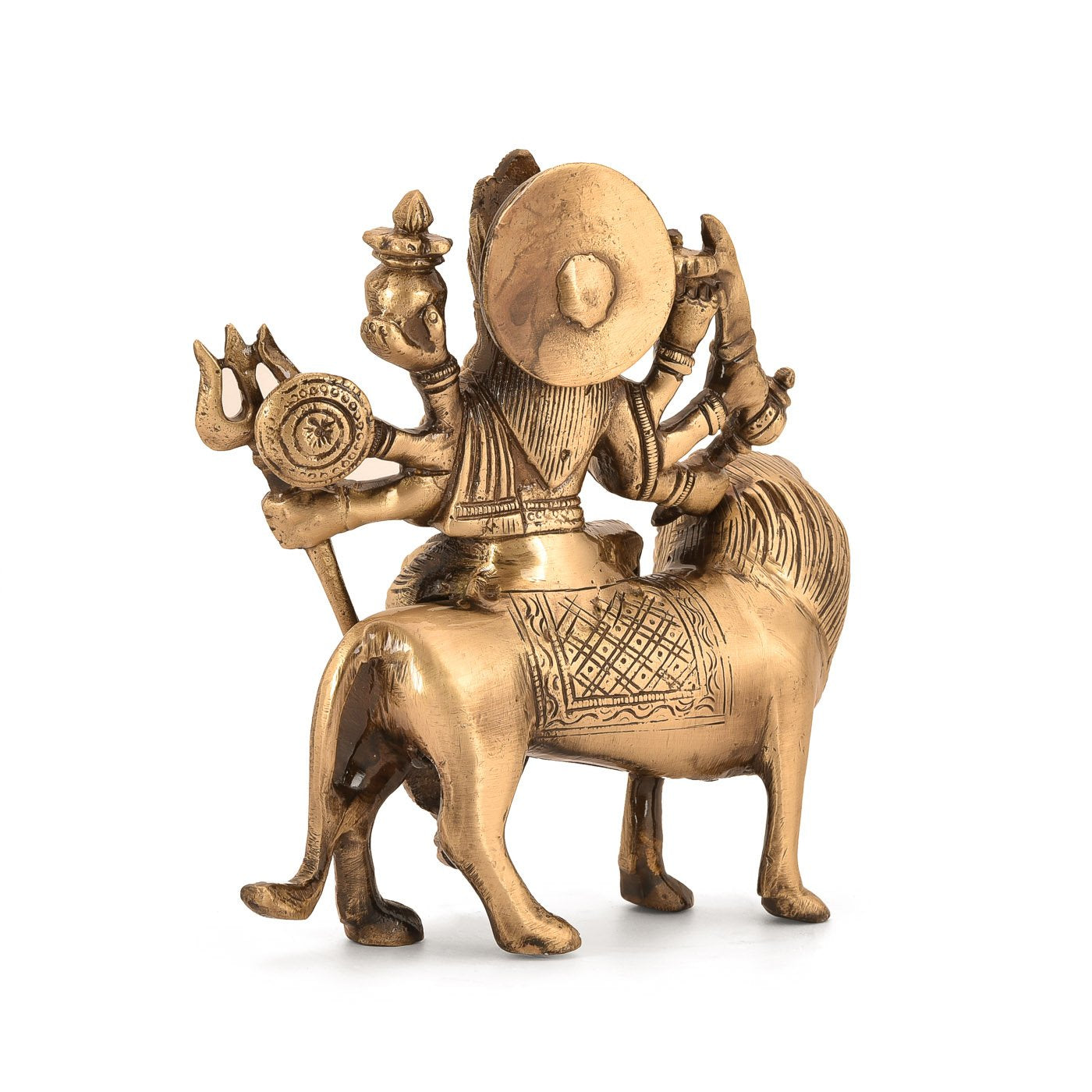 Goddess Durga Mata Seating on Lion Murti Showpiece