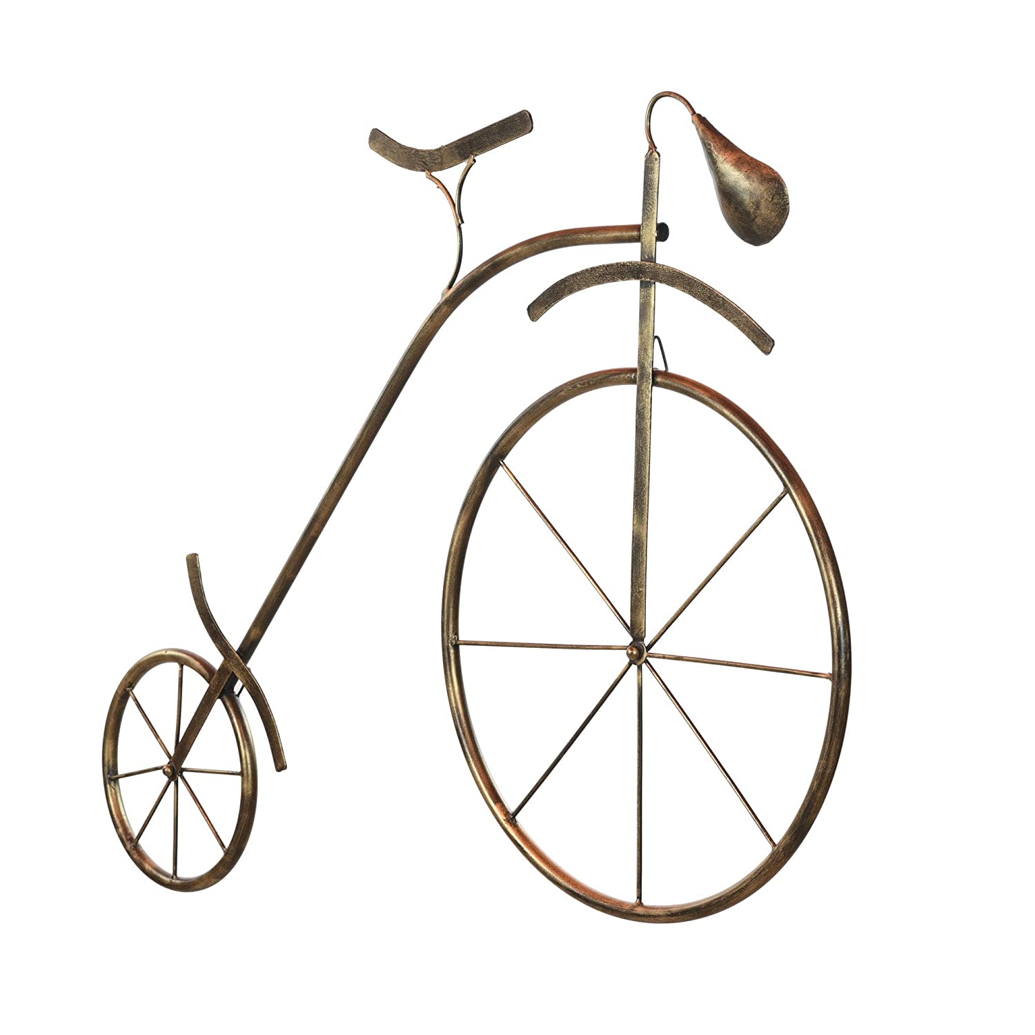 Metal Ancient Wheels Cycle Mounted Wall Hanging Showpiece Dfmw245