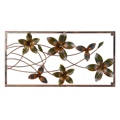 Metal Decorative Flowers Frame Mounted Wall Hanging Showpiece