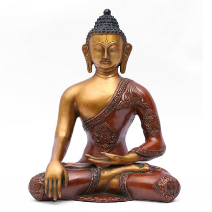Brass Ashtamangal Buddha Idol Decorative Statue Bbs287