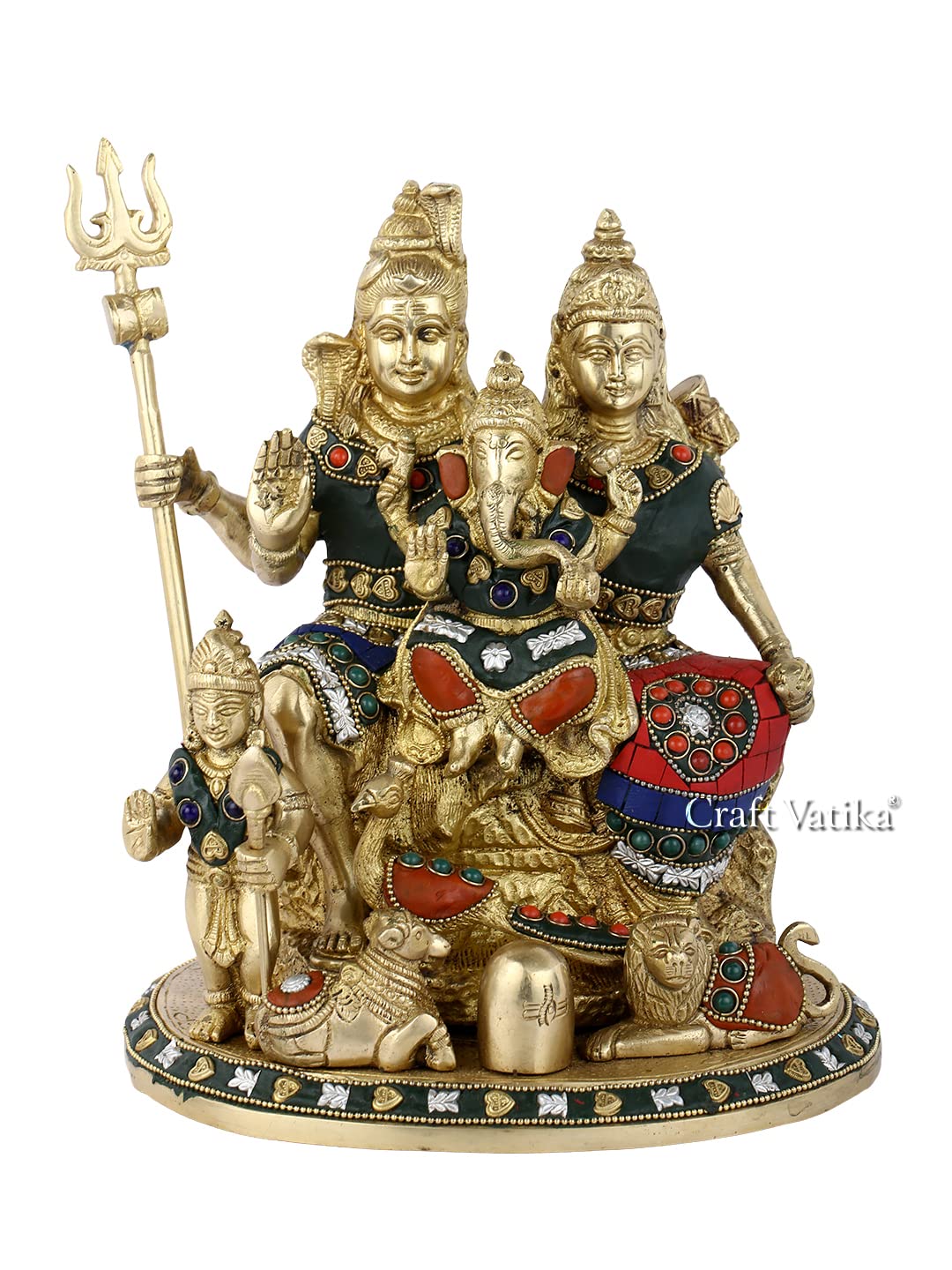 Shiv Parivar Ganesha Parvati Kartik Idol SHTS118