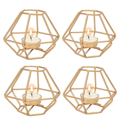 Metal Geometric Tealight Candle Holder Stand