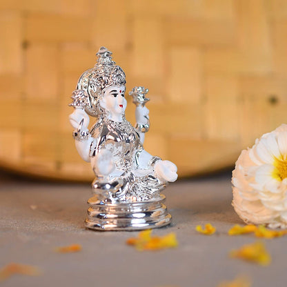 Silver Plated Goddess Lakshmi Idol Showpiece Statue Lmas107