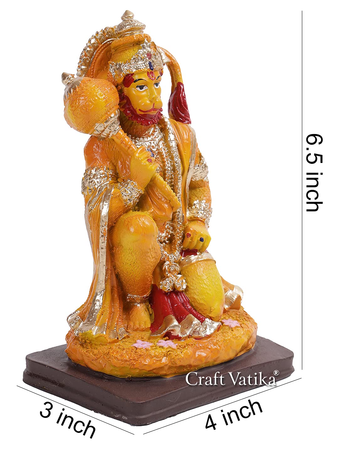 Resin Lord Hanuman/ Bajrangbali Puja Murti