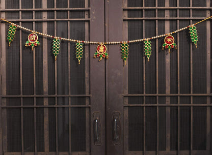 Auspicious Bandarwal/Toran Decorative Metal Door Hanging