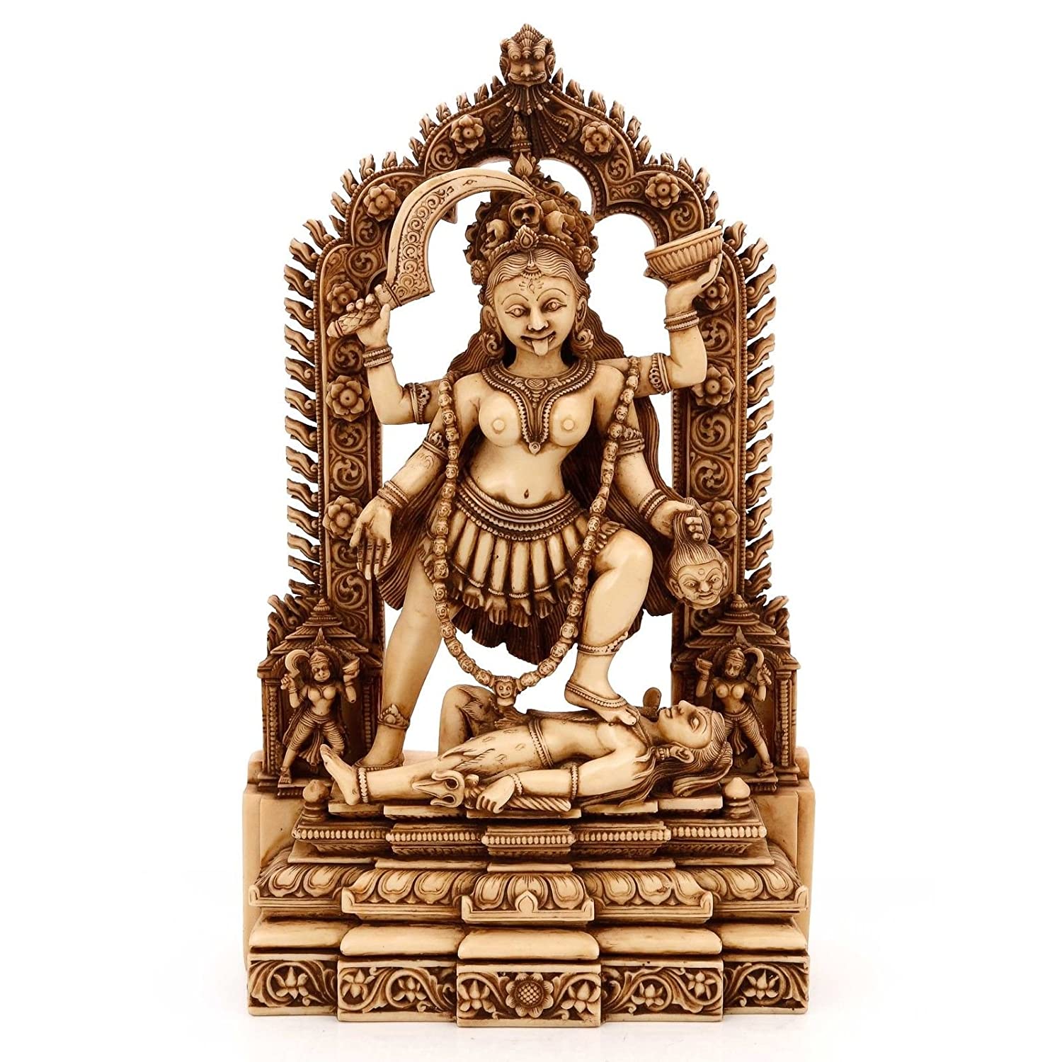 Hindu Goddess Kali Maa Marble Idol - Home Worship Statue