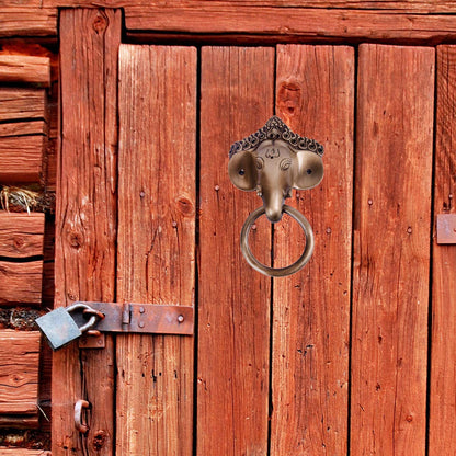 Brass Lord Ganesha Mask Ring Door Knocker