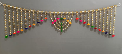 Golden Pompom Bandarwal For Door Decoration