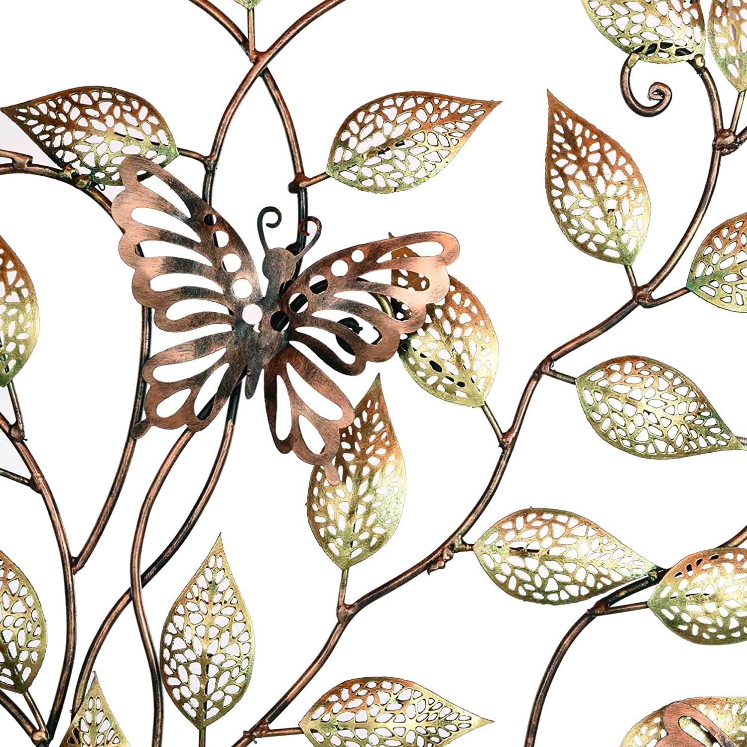 Metal Beautiful Tree Butterflies On Branches Wall Hanging Showpiece