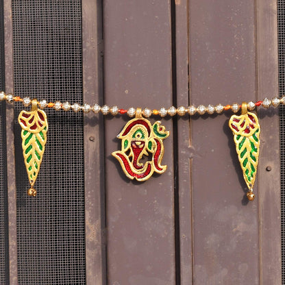 Ethnic Shub Labh Metal Toran/Bandarwal Door Wall Hanging 