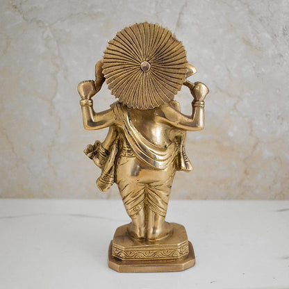 Lord Ganesha Standing Position Brass Idol