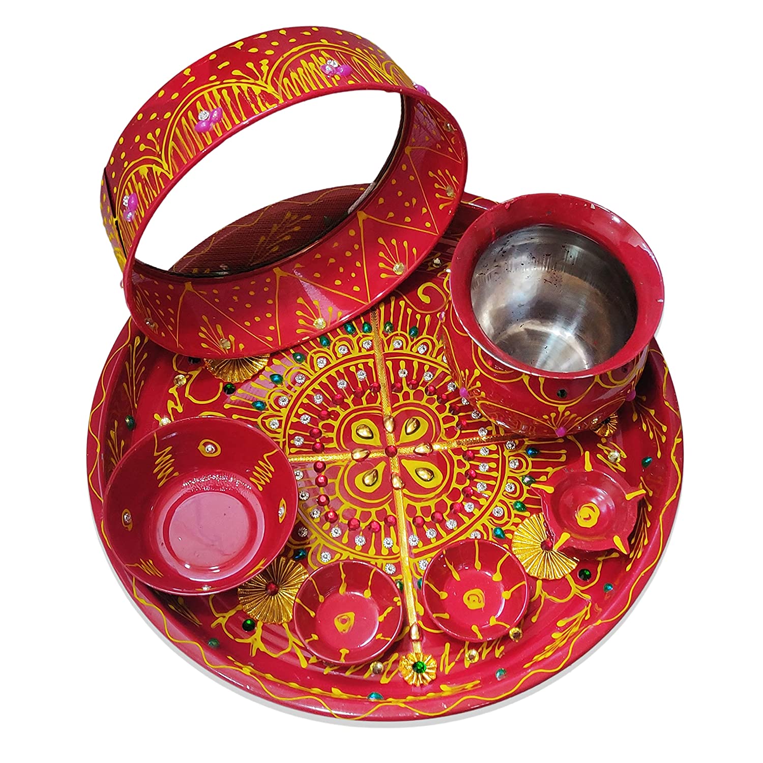 Handmade Decorative Puja Thali Set for Any Occasion