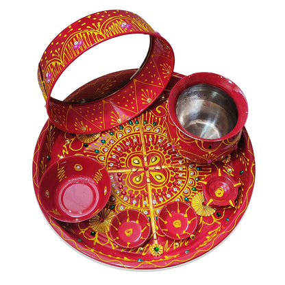 Handmade Decorative Puja Thali Set for Any Occasion