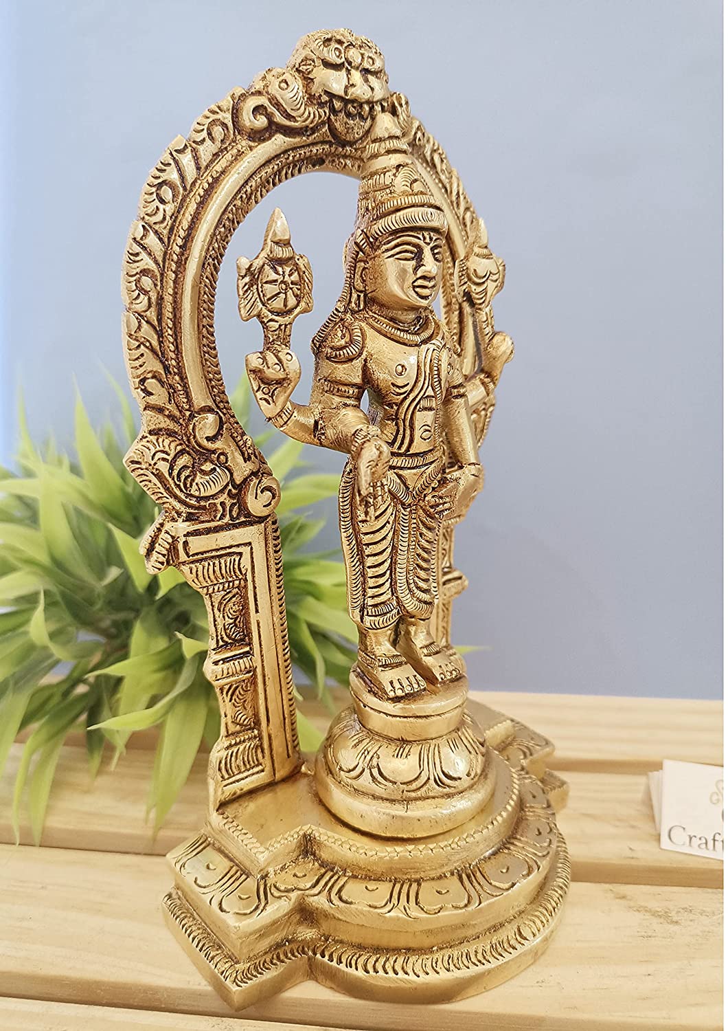 Goddess Lakshmi Standing Posture Brass Statue